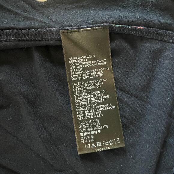 By Anthropologie Dakota Embroidered Square Neck Floral Boho Top Blouse Navy XS - Picture 5 of 9